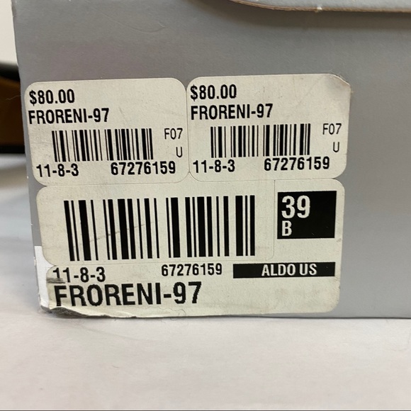 Aldo Supple Black Pointy Toe Stacked Heels - Picture 10 of 10